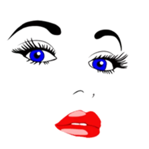 lip eye, lip vector, brown pin logo, facial lip and eyebrow vector, white bottom of eyebrow eye and lip