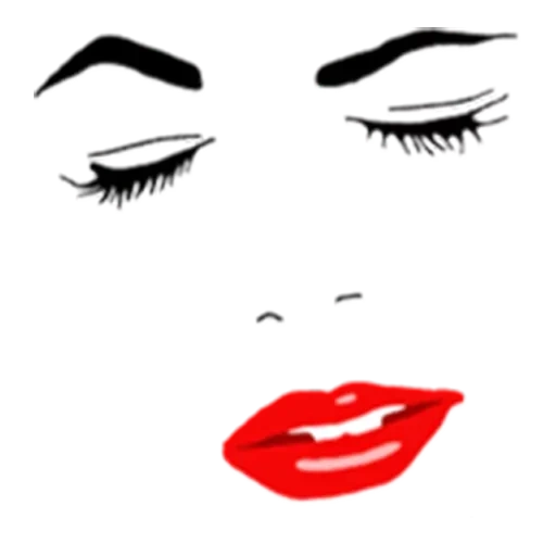 lèvres, lèvres de maquillage, stylisation des lèvres, la beauté de la fille, fille aux lèvres rouges
