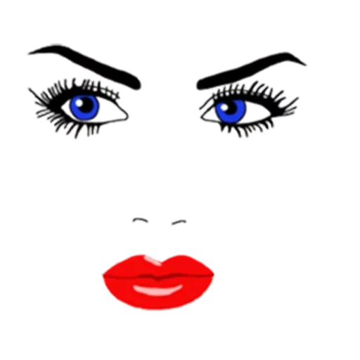 lip eye, lip makeup, lip vector, eye-lip vector, different lips eyebrows nose and face