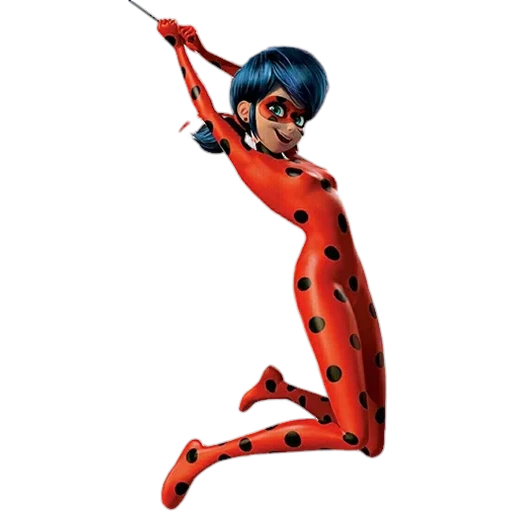a figura de lady bug, voo de lady bug, renderizando lady bug, lady bug super-kot, lady bug super cat lady bug altura completa