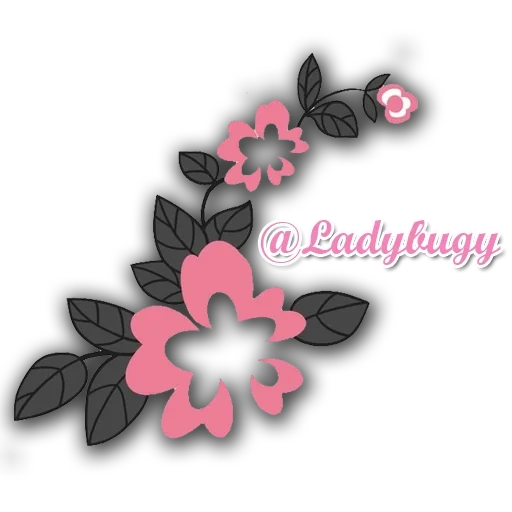 flowers, marinette sign, pink flowers, volumetric flowers, volumetric stickers flowers