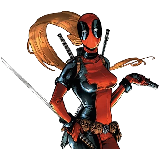 deadpool 2, lady deadpool, pahlawan deadpool, deadpool dengan pistol