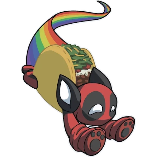 deadpool 2, cat deadpool, stich deadpool, arts of lovely superheroes