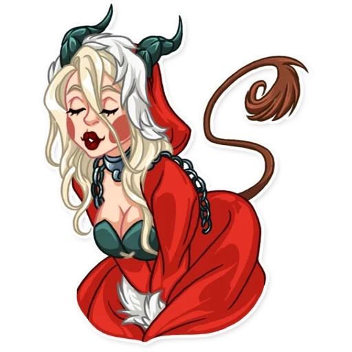 krampus, lady krampus, disegno di krampus