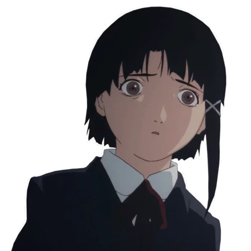 lain, picture, ivakura tomomi, lane experiments, lane ivakura smirk