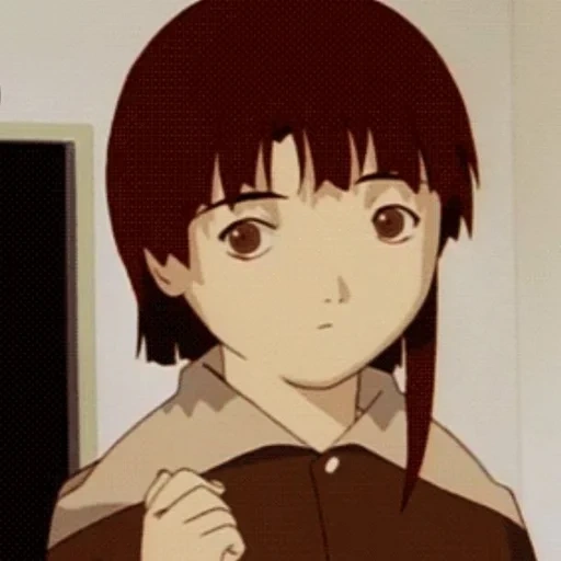 lain, animação, menina, figura, travessa do anime de iwakang