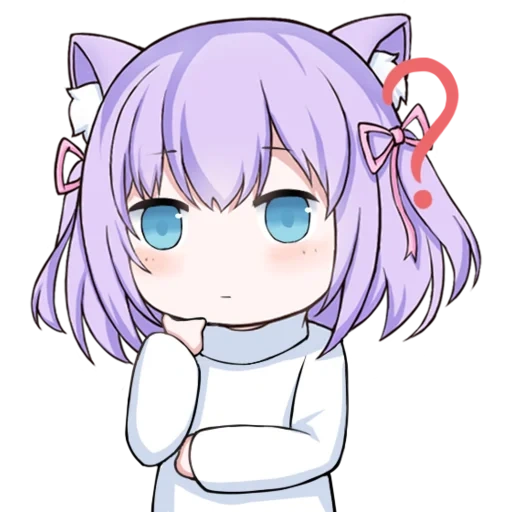 chibi, anime, kanna kamui, anime emoji, canna kamui chibi