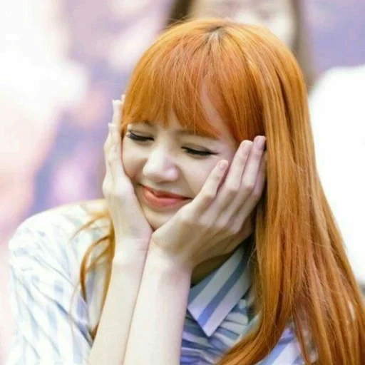 black powder, blackpink lisa, lisa black powder, blackpink lalisa, blackpink lisa orange hair