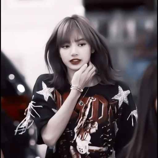 junge frau, schwarzrosa, lisa blackpink, blackpink lalisa, blackpink lisa ästhetik