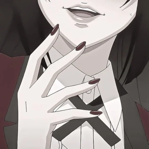 рисунок, kakegurui, персонажи аниме, kakegurui yumeko, эдит аниме безумный азарт