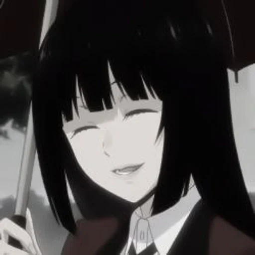 yumeko, kakegurui, yumeko jabami, kakegurui yumeko, beautiful animation is crazy and exciting