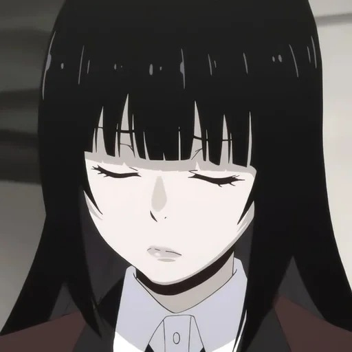 yumeko, kakegurui, jabami yumeko, cartoon character, jun kiwatari is crazy and exciting