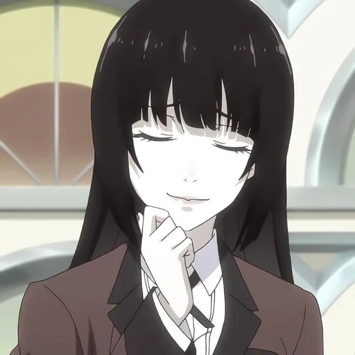 yumeko, yumko yabov, anime kakegurui, anime loco emoción yumeko, excitación loca personajes de yumeko