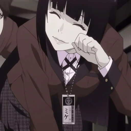 yumeko, kakegurui, yumeko jabami, anime loco emoción, yumko es una locura emoción