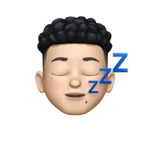 asiatique, mémoji, memoji apple, iphone emoji, memoji est somnolent