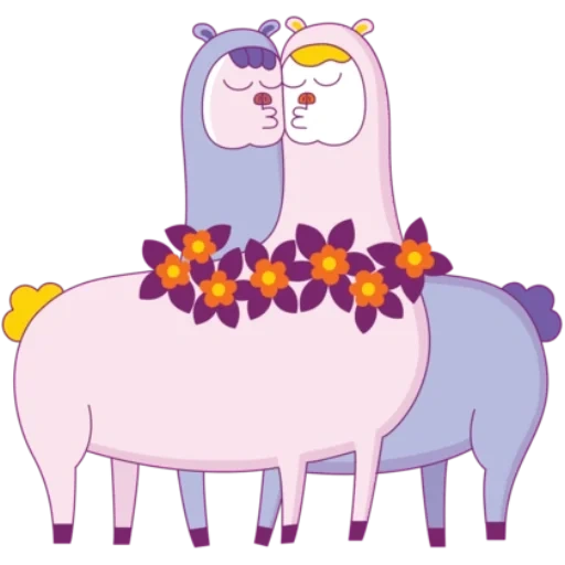 lama, personaggi, unicorni, drammatico lama, holide lama lama