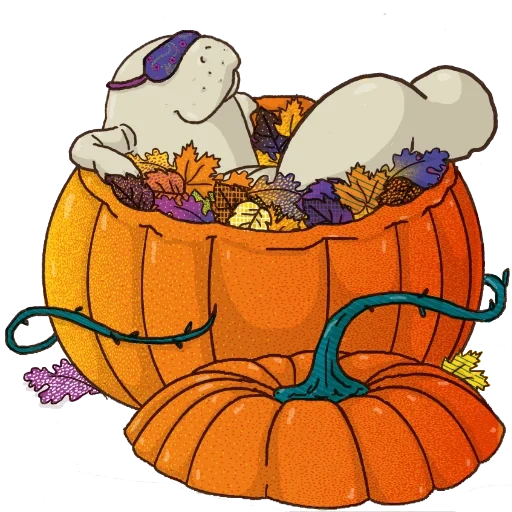 halloween, couleur de fond citrouille, casse-croûte, cartoon de gourde, illustration de gourde