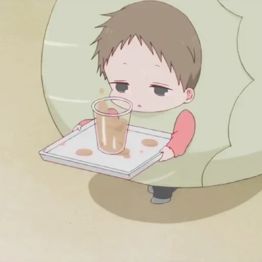 figura, papel de animación, pequeño bebé de animación taro, patrón lindo de animación, gakuen babysiters kotaro