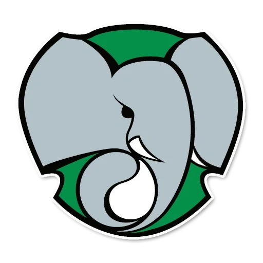 elefant, der männliche, elefant logo, design logo, logo white elephant cafe