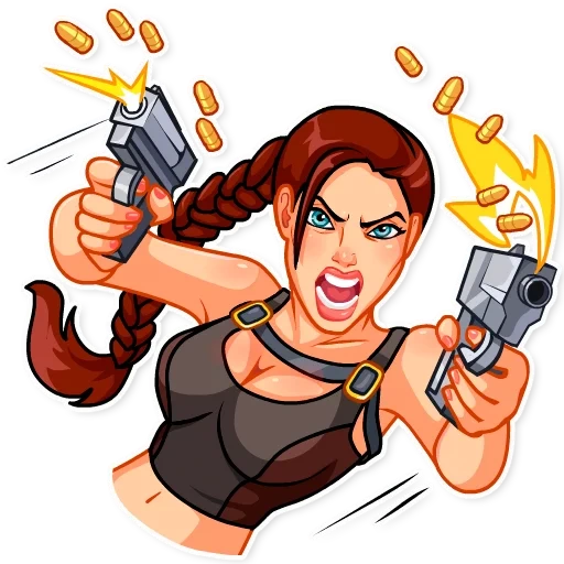 laura croft, tomb raider pin ap, drawing by laura croft