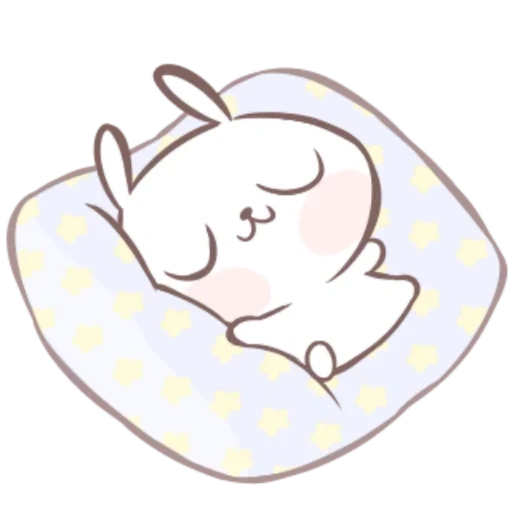 gatto, bunny sta dormendo, disegni di kawaii, disegni di kawaii, disegni di kawaii carini