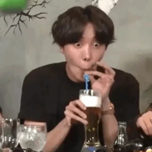 short chain chlorinated paraffin, j hope bts, bangtan boys, chon hosok bts, bts hosok drinking