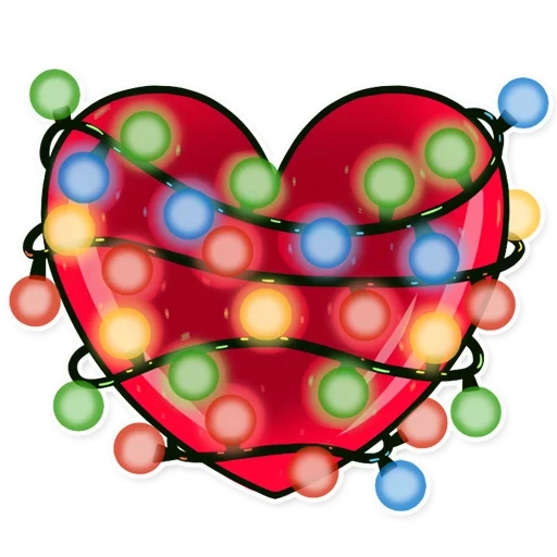 cœurs, valentin, père noël, illustration cardiaque, coeur multi-colorant