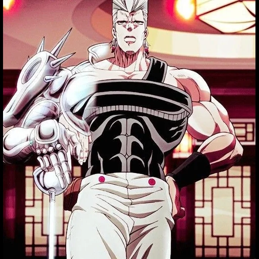 jean pierre polnareff, polnareff manga ch/b, polnareff silver cheriot, jean pierre polnareff saison 5, jean pierre polnareff silver cheriot