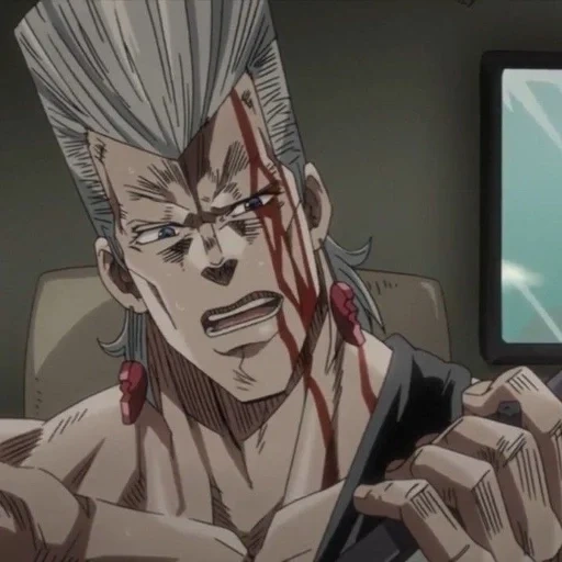 jojo pornalef, polnareff de cocaína, stardust cruzados, jean pierre polnareff llora, la extraña aventura de jojo's stardust crusaders