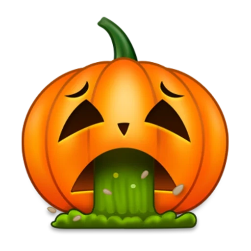halloween, zucca malvagia, zucca di halloween, pumpkin halloween, disgusto emoji