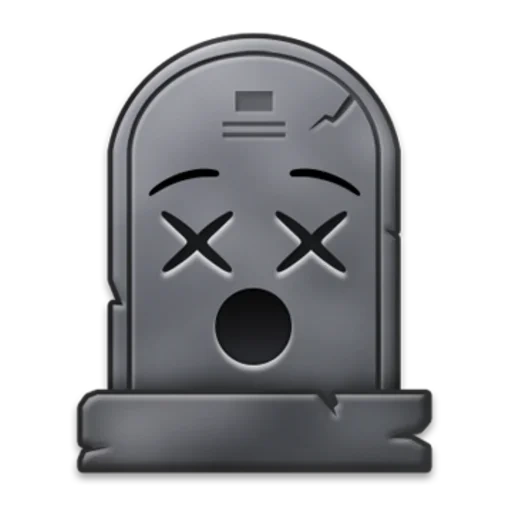 ténèbres, conception d'icônes, emoji est une pierre tombale, la pierre tombale de l'icône grise, pierre tombale de l'icône de