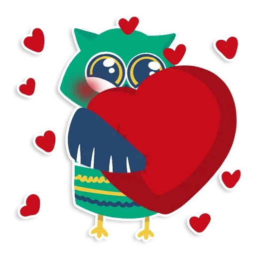 ff danker, valentine's day, valentine's day owl art