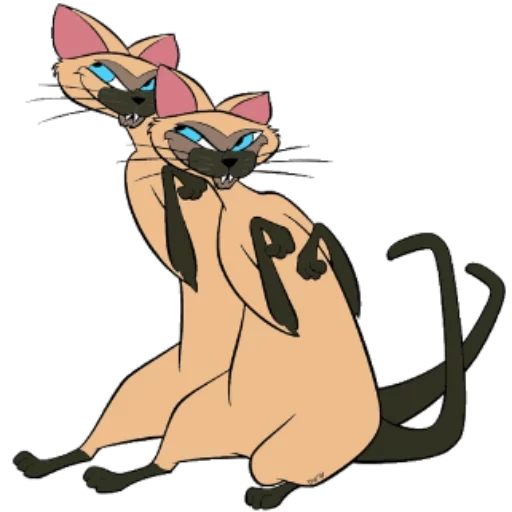 chat siamois, dessin animé de chat siamois, the walt disney company, cat siamois lady bramy, dessin animé de la dame des chats siamois