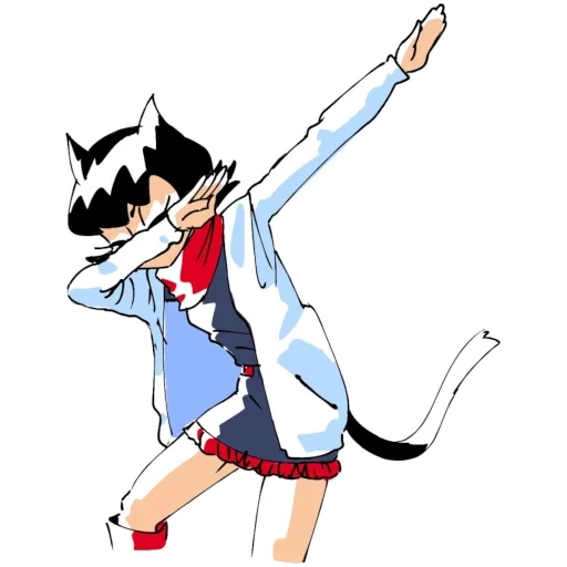 catgirl, animation, anime picture, cartoon characters