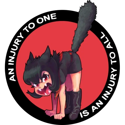 anime, humano, logo, logotipo de todos los gatos