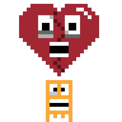píxel del corazón, el corazón es minecraft, el corazón es píxel, pixel gumba mario, cartas de píxeles jugando