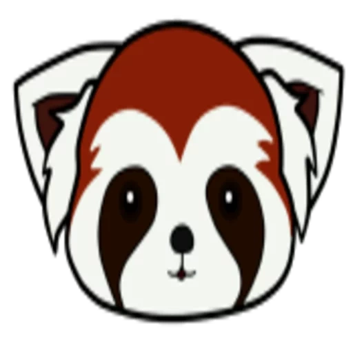 hocico de panda, los animales son lindos, logotipo panda rojo, logotipo de panda rojo, logotipo de kourion red panda