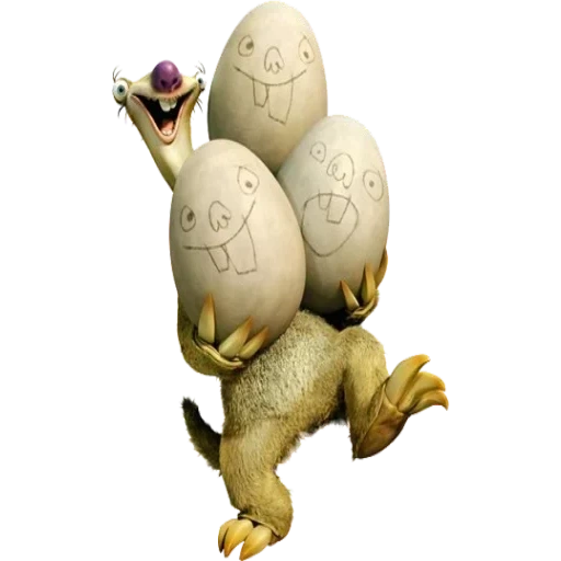 sid eggs, dinosaurier ei, die eiszeit, eier der eiszeit, dotterprotein eierstock gletscherperiode