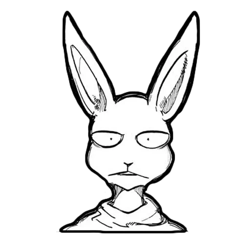 hase, bild, anime zerolis, kaninchen zerodolis, zeichnungen mit einem bleistift haru kaninchen