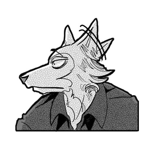 anime, bastas mang gosha, legosi beastars art mal