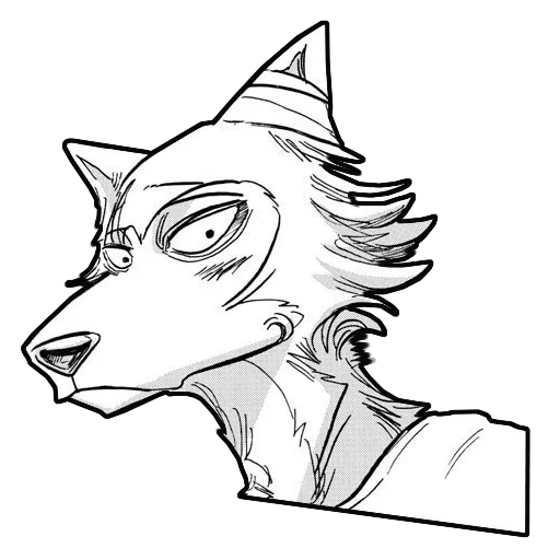 anime, dibujos de anime, boceto de lobo, anime de arte peludo, figuras en beastars con un lápiz de principiantes