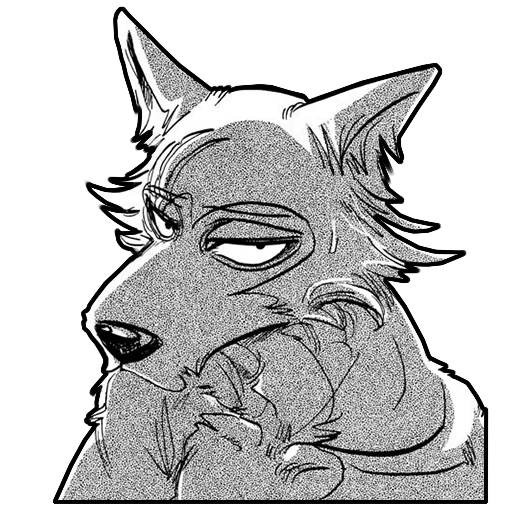 anime, lobo gris, dibujos de anime, boceto de lobo, beastars meron