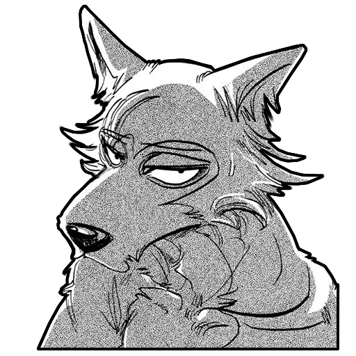 anime, grauer wolf, anime zeichnungen, wolfskizze, beastars meron