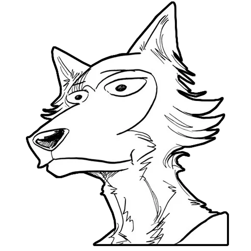 anime, desenhos de anime, esboço de lobo, lobos de esboços, balto coloração