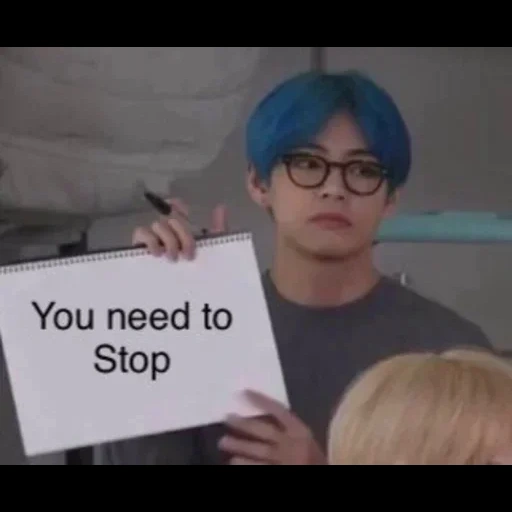 tae hyung, taehyung, kim tae hyun, signage peralatan antipeluru, taehyung blue hair selca