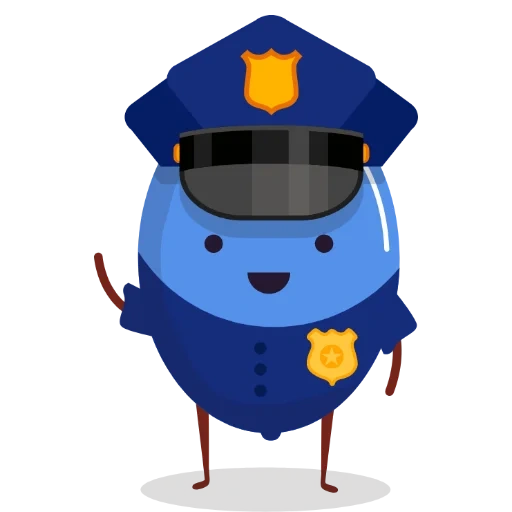 polícia, icon police, a polícia está cartoony, avatar é um policial, policial de desenho animado