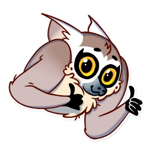 lemur, lemur yuhu, lemur sticker