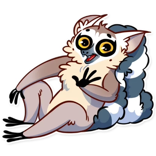 lemur, lemur yuhu, lemur sticker