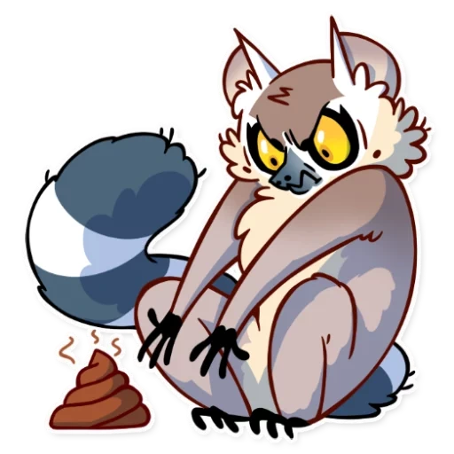 lemur, lemur sticker