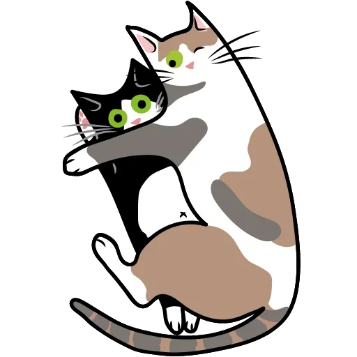 cat, кот, кот векторе, полосатый кот, мультяшный кот